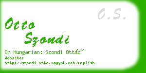 otto szondi business card